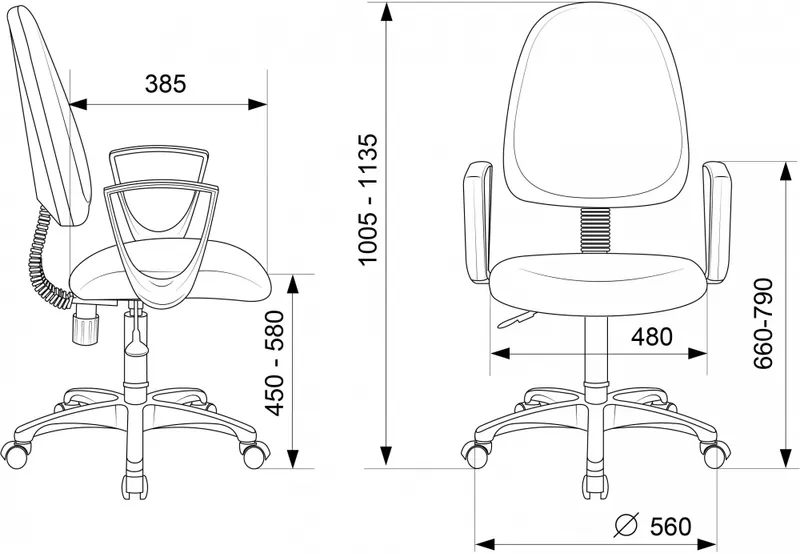 Кресло Бюрократ CH-1300N черный Престиж+ эко.кожа крестов. пластик