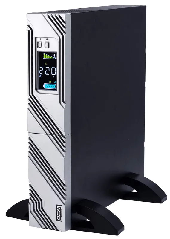 Источник бесперебойного питания Powercom Smart-UPS SMART RT, Line-Interactive, 1000VA/900W, Rack/Tower, 8*IEC320-C13 (8 batt), Serial+USB, SNMP Slot, подкл. доп. Батарей (1157673)