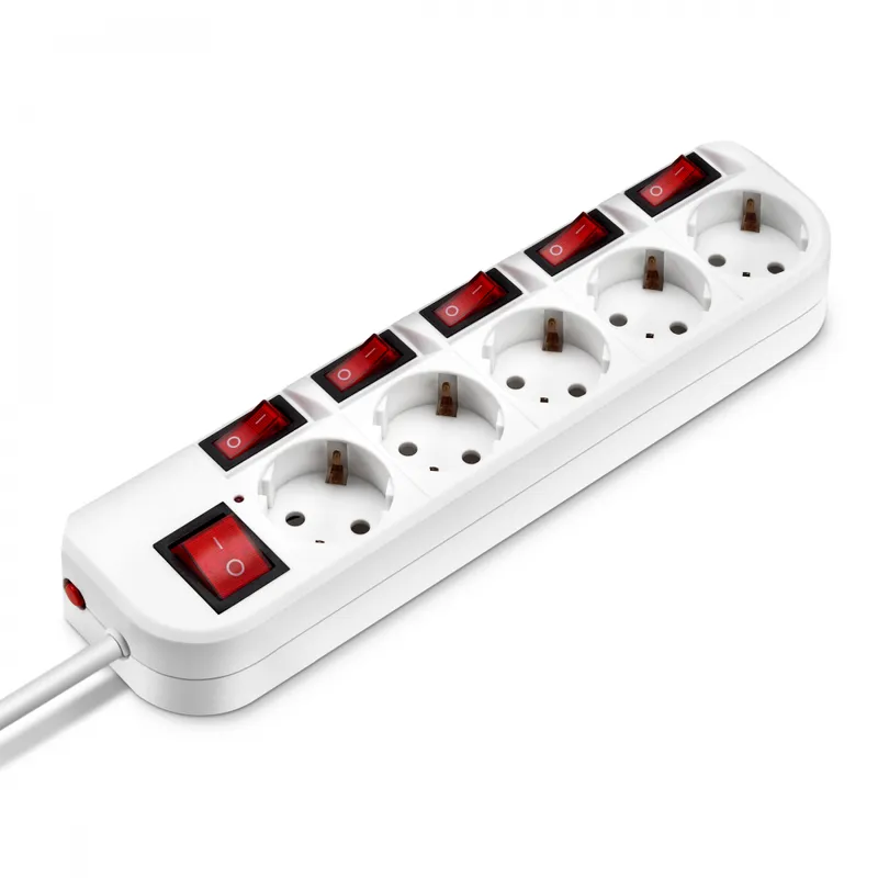 Сетевой фильтр Buro 500SH-3-SW-W 3м (5 розеток) белый (коробка)