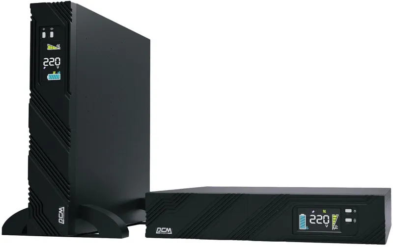 Источник бесперебойного питания Powercom SMART KING PRO+, Line-Interactive, 1000VA/800W, Rack/Tower, 8*IEC320-C13, Serial+USB, SmartSlot (1152572)