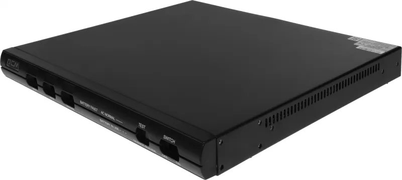 Источник бесперебойного питания Powercom King Pro RM, Line-Interactive, 1000VA/800W, Rack mount 1U, 5*IEC320-C13 (1 surge & 4 batt), USB, LCD, black (1152593)