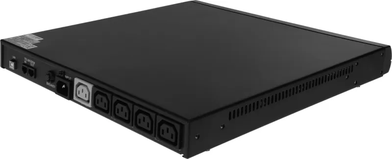Источник бесперебойного питания Powercom King Pro RM, Line-Interactive, 1000VA/800W, Rack mount 1U, 5*IEC320-C13 (1 surge & 4 batt), USB, LCD, black (1152593)