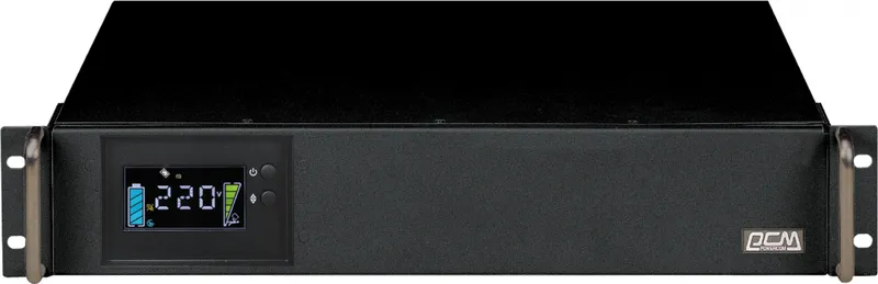 Источник бесперебойного питания Powercom King Pro RM, Line-Interactive, 3000VA/2400W, Rack mount 3U, 8*IEC320-C13 (8 batt), Serial+USB, SmartSlot, LCD, black (1152615)