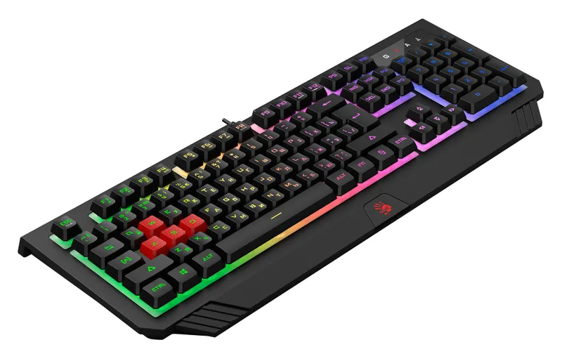 Клавиатура A4Tech Bloody B120N черный USB Multimedia for gamer LED (подставка для запястий) (B120N)
