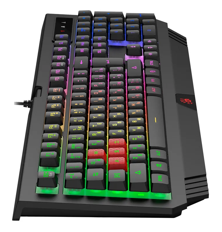 Клавиатура A4Tech Bloody B120N черный USB Multimedia for gamer LED (подставка для запястий) (B120N)