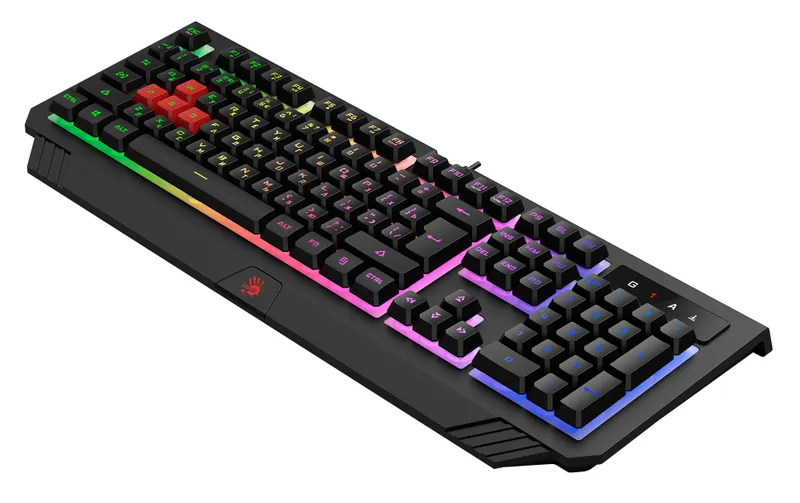 Клавиатура A4Tech Bloody B120N черный USB Multimedia for gamer LED (подставка для запястий) (B120N)