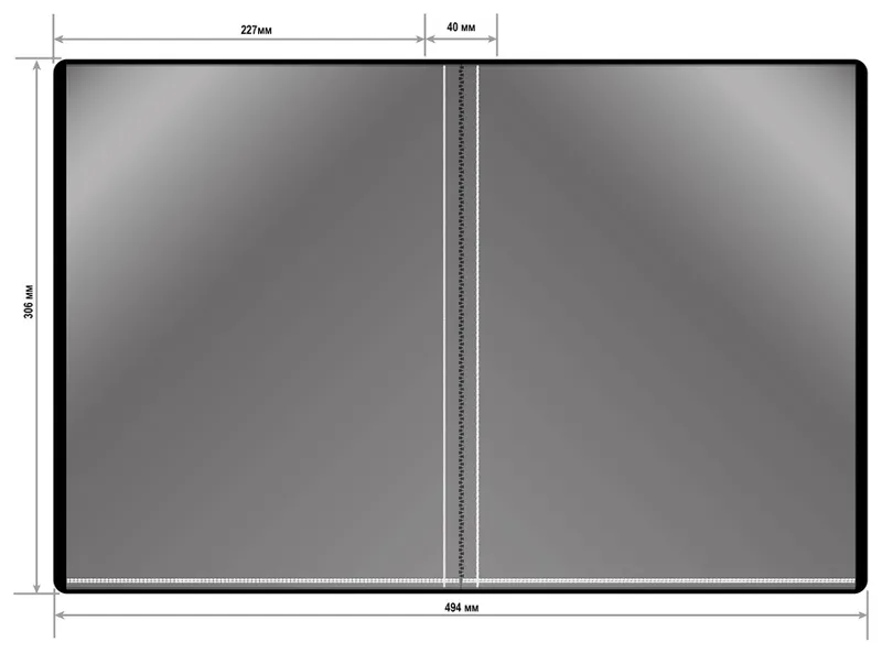 Папка с 80 прозр.вклад. Silwerhof Perlen 292981-77 A4 1мм карман серебристый металлик