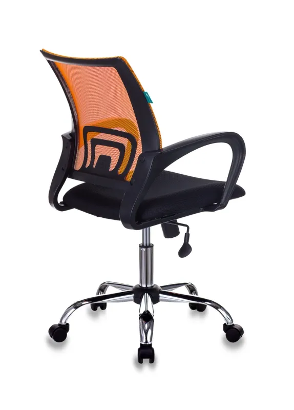 Кресло Бюрократ CH-695NSL оранжевый TW-38-3 сиденье черный TW-11 крестов. металл хром