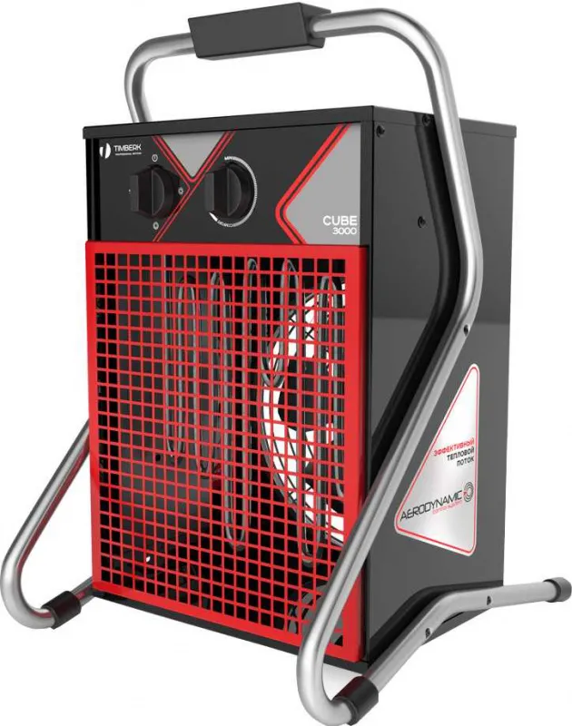 Тепловая пушка электрическая Timberk TIH Q2 3M 3000Вт черный/красный