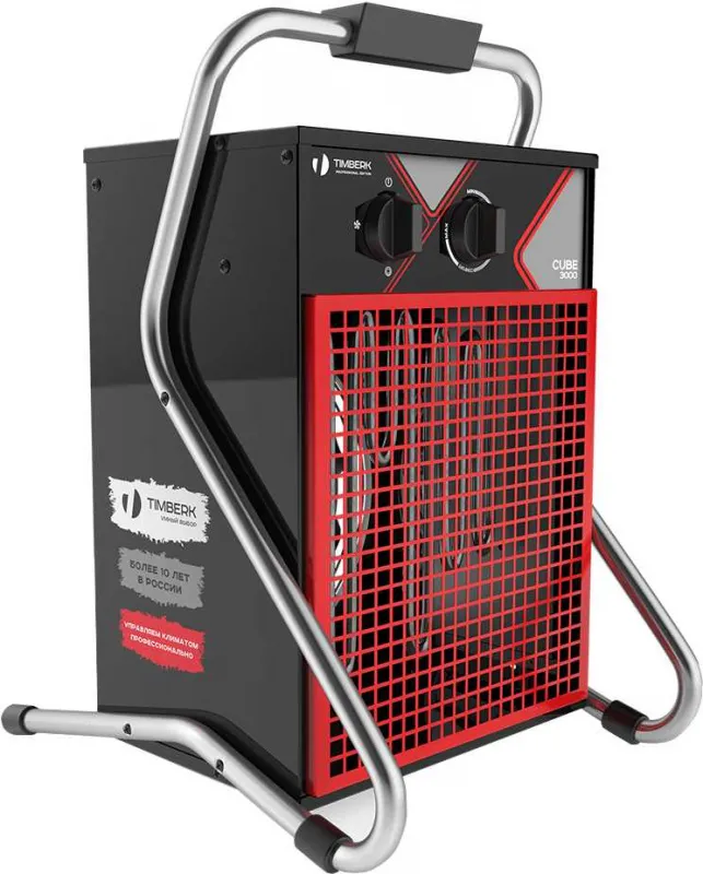 Тепловая пушка электрическая Timberk TIH Q2 3M 3000Вт черный/красный