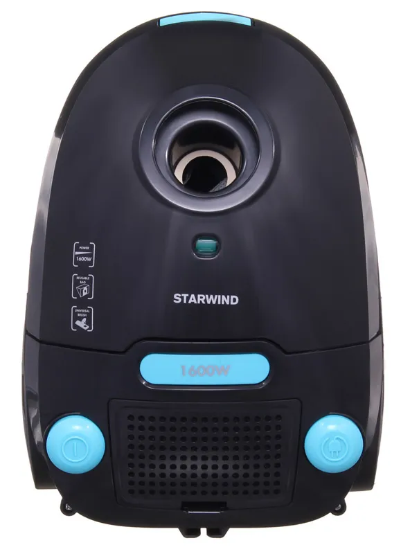 Пылесос Starwind SCB1112 1600Вт черный/голубой