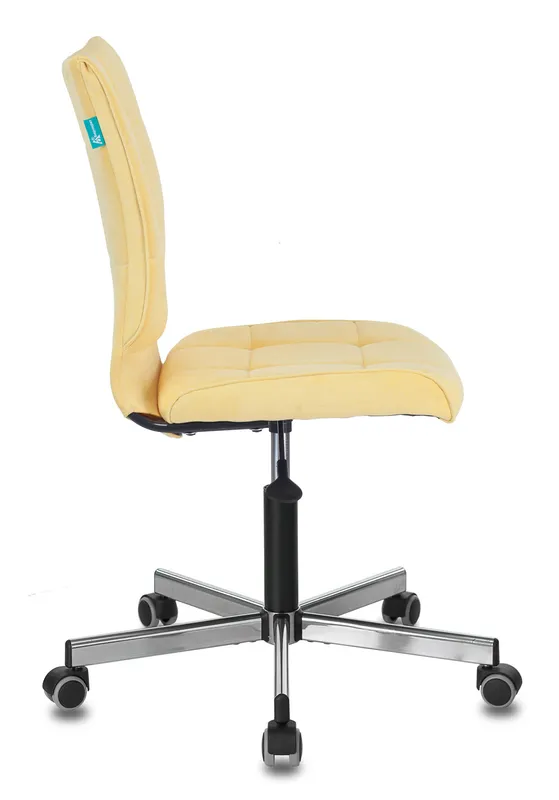 Кресло Бюрократ CH-330M желтый Velvet 74 крестов. металл хром