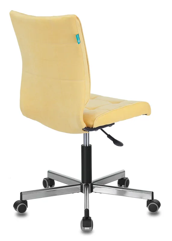 Кресло Бюрократ CH-330M желтый Velvet 74 крестов. металл хром