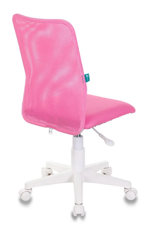 Кресло детское Бюрократ KD-9 розовый TW-06A TW-13А сетка/ткань крестов. пластик пластик белый