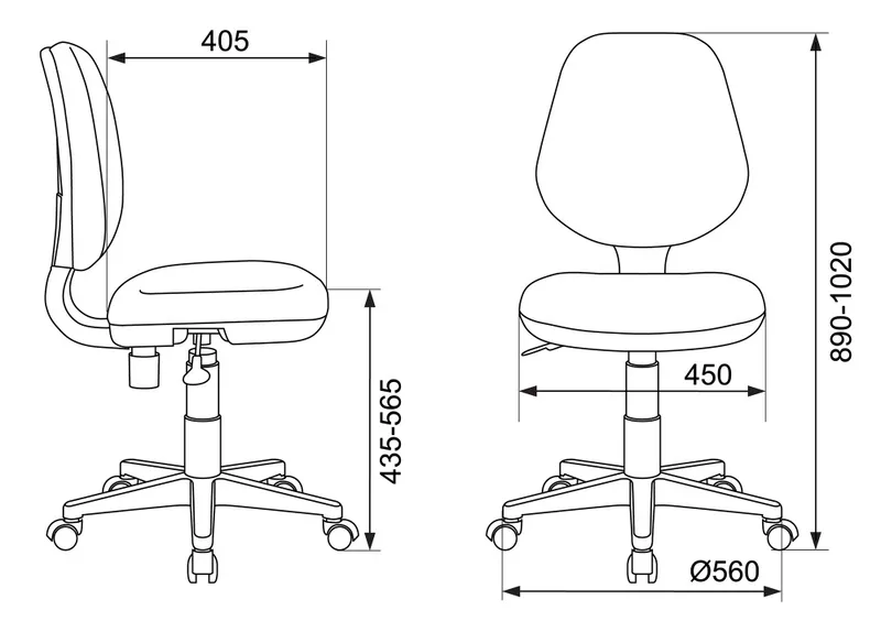 Кресло детское Бюрократ CH-W213 оранжевый TW-96-1 крестов. пластик пластик белый