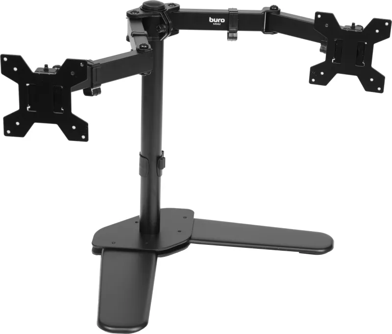 Кронштейн для мониторов ЖК Buro M042 черный 17"-27" макс.8кг настольный поворот и наклон