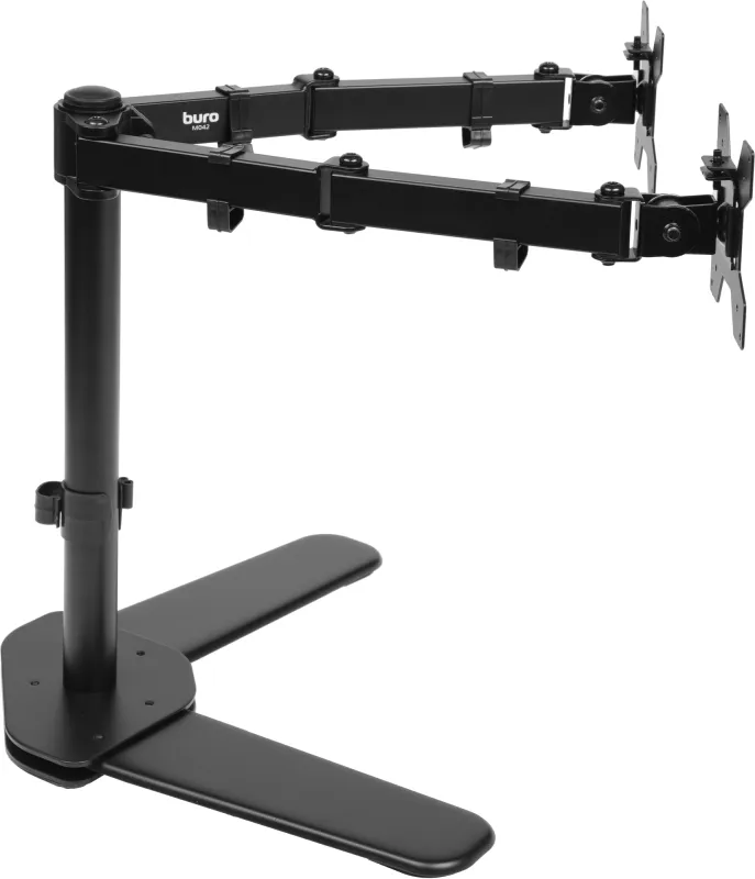 Кронштейн для мониторов ЖК Buro M042 черный 17"-27" макс.8кг настольный поворот и наклон