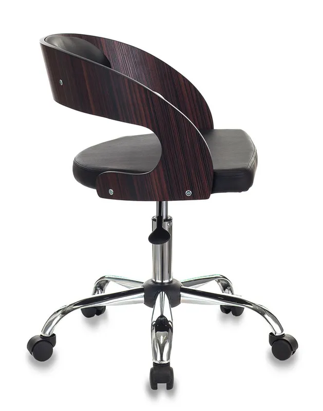 Кресло Бюрократ CH-370SL черный эко.кожа крестов. металл хром