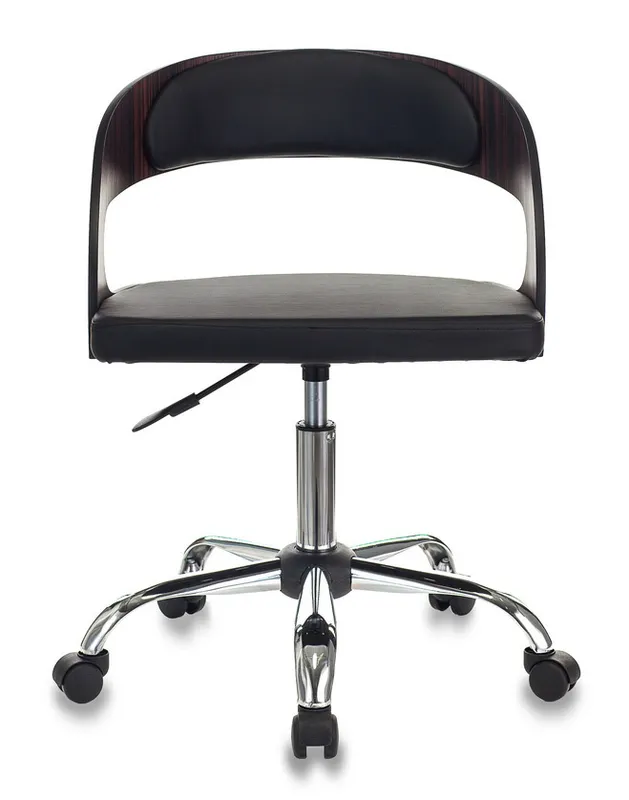 Кресло Бюрократ CH-370SL черный эко.кожа крестов. металл хром