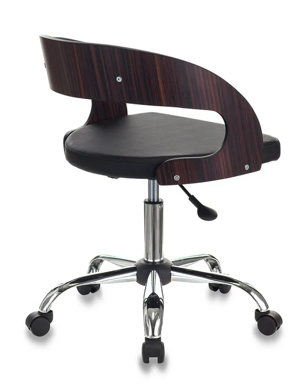 Кресло Бюрократ CH-370SL черный эко.кожа крестов. металл хром