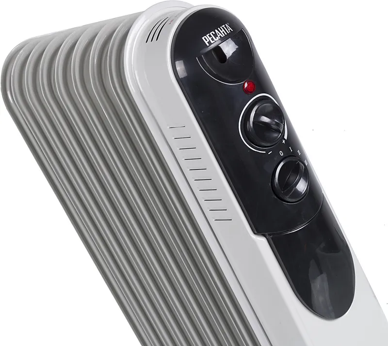 Радиатор масляный Ресанта ОМПТ- 9Н 2000Вт белый