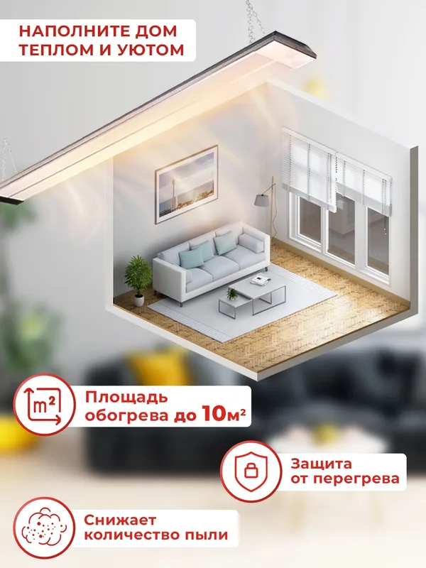 Обогреватель инфракрасный Ресанта ИКО-1000 1000Вт белый