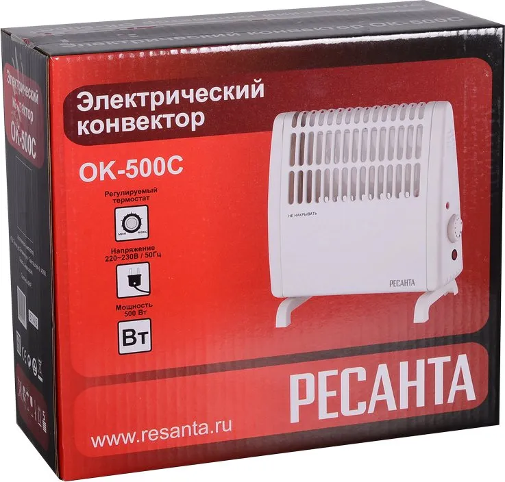 Конвектор Ресанта ОК-500С 500Вт белый
