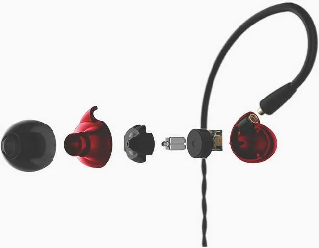 Гарнитура вкладыши Fiio F9 1.2м красный проводные в ушной раковине (15119652)