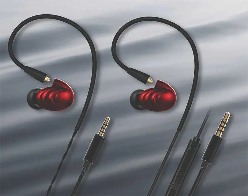 Гарнитура вкладыши Fiio F9 1.2м красный проводные в ушной раковине (15119652)