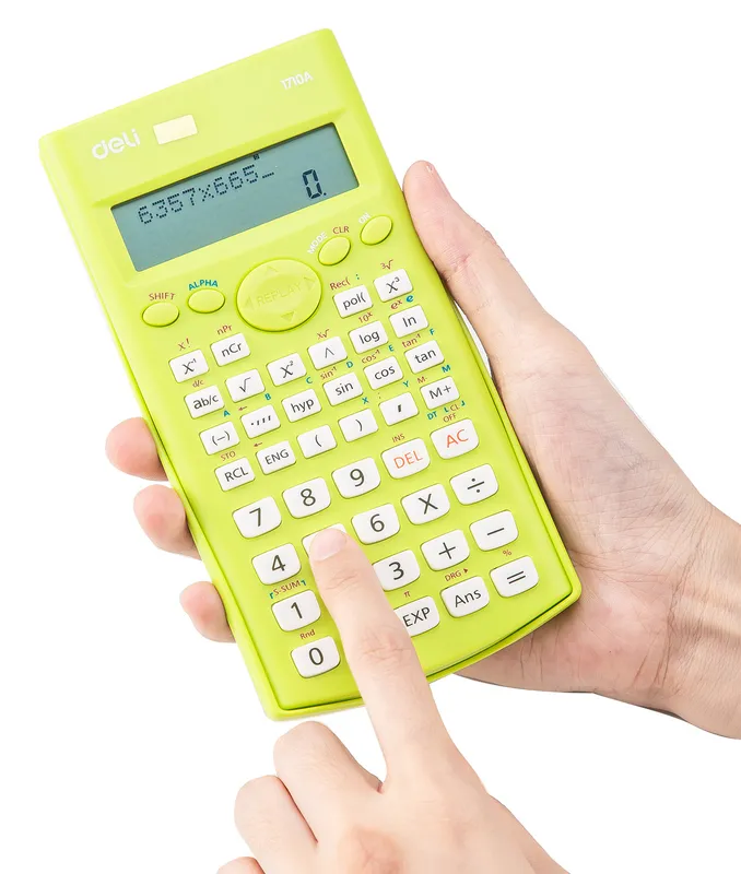 Калькулятор научный Deli E1710A/GRN зеленый 10+2-разр.