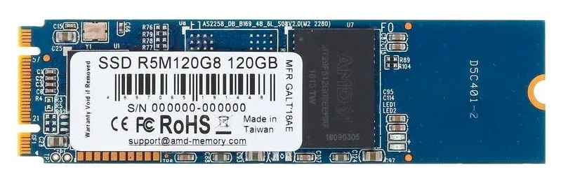 Накопитель SSD AMD SATA-III 120GB R5M120G8 Radeon M.2 2280