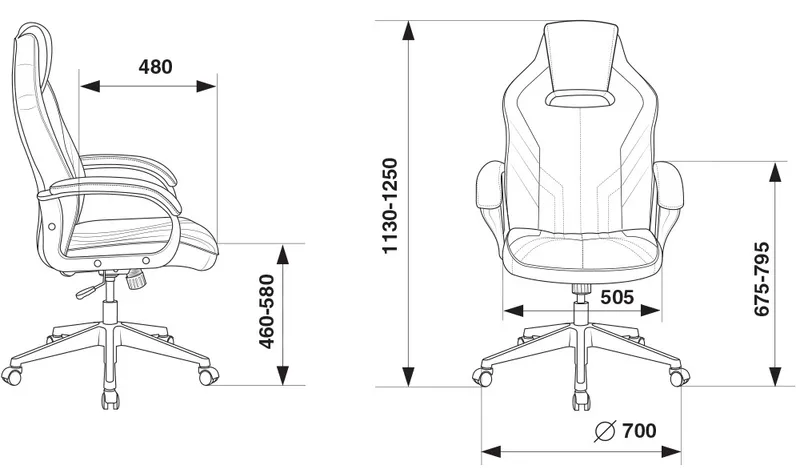 Кресло игровое Zombie VIKING 3 AERO черный/синий ткань/эко.кожа крестов. пластик