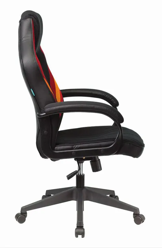 Кресло игровое Zombie VIKING 3 AERO черный/красный ткань/эко.кожа крестов. пластик