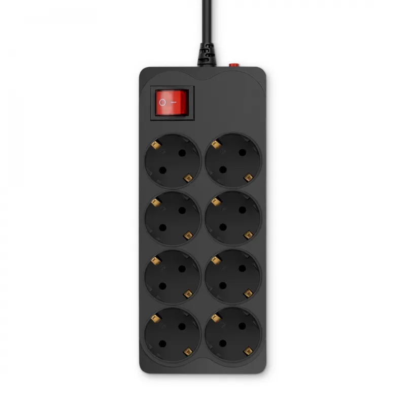 Сетевой фильтр Buro 800SH-5-B 5м (8 розеток) черный (коробка)