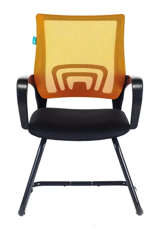 Кресло Бюрократ CH-695N-AV оранжевый TW-38-3 сиденье черный TW-11 полозья металл черный