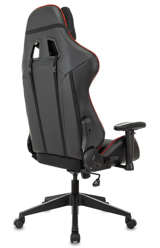 Кресло игровое Zombie VIKING 4 AERO черный/красный ткань/эко.кожа с подголов. крестов. пластик