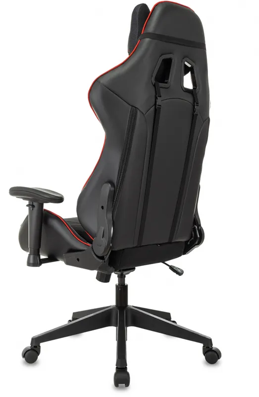 Кресло игровое Zombie VIKING 4 AERO черный/красный ткань/эко.кожа с подголов. крестов. пластик