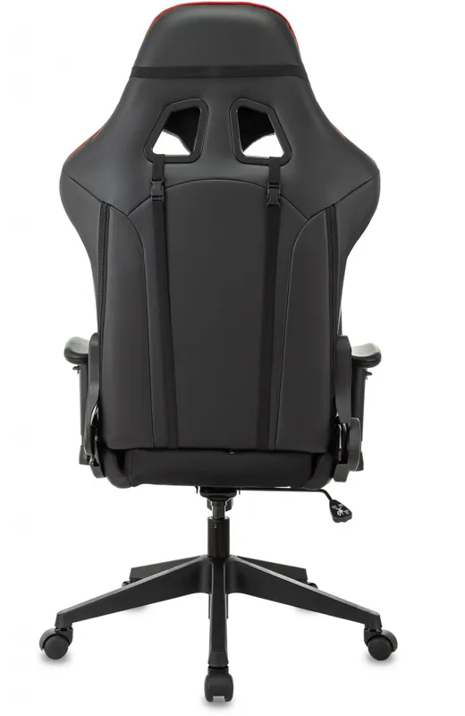 Кресло игровое Zombie VIKING 4 AERO черный/красный ткань/эко.кожа с подголов. крестов. пластик