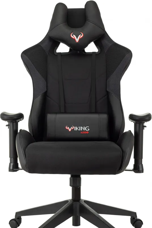 Кресло игровое Zombie VIKING 4 AERO Edition черный ткань/эко.кожа с подголов. крестов. пластик