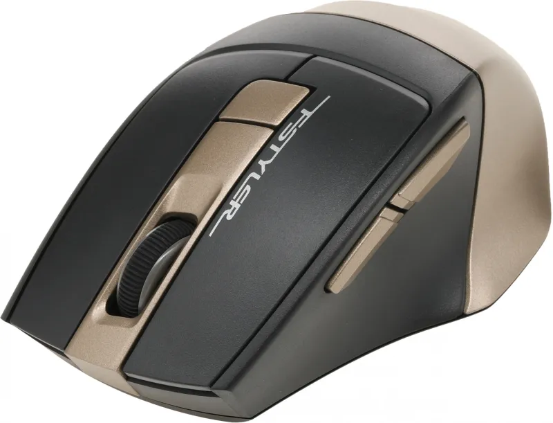 Мышь A4Tech Fstyler FG35 бронзовый/черный оптическая (2000dpi) беспроводная USB (6but)