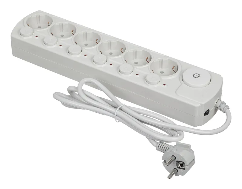 Сетевой фильтр Ippon BK212-SW 1.8м (6 розеток) белый (коробка)