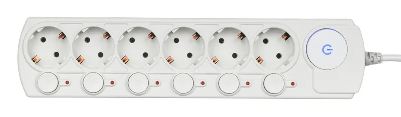 Сетевой фильтр Ippon BK252-SW 5м (6 розеток) белый (коробка)