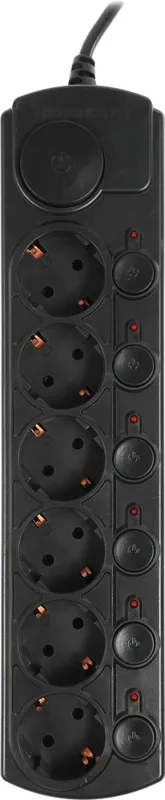 Сетевой фильтр Ippon BK252-SW 5м (6 розеток) белый (коробка)