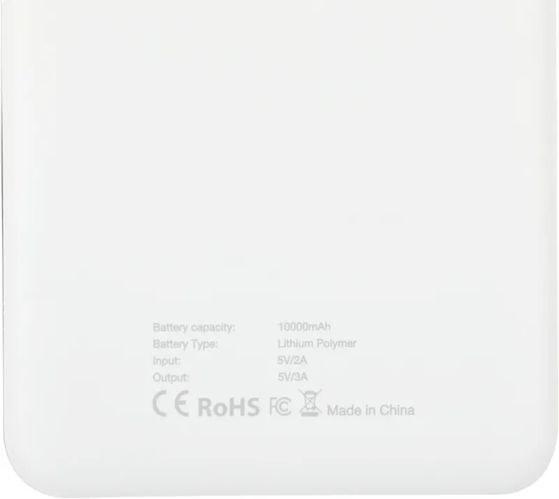 Мобильный аккумулятор Cactus CS-PBFSKT-10000 10000mAh 2.1A белый