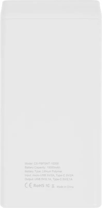 Мобильный аккумулятор Cactus CS-PBFSMT-10000 10000mAh 2.1A белый