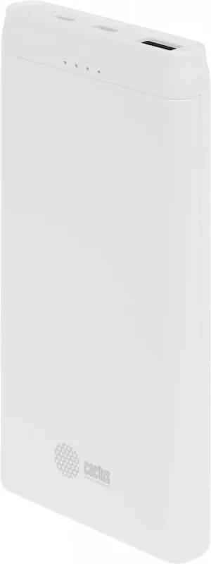 Мобильный аккумулятор Cactus CS-PBFSMT-10000 10000mAh 2.1A белый
