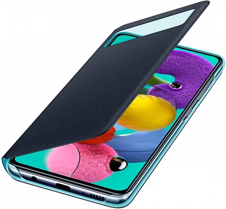 Чехол (флип-кейс) Samsung для Samsung Galaxy A51 S View Wallet Cover черный (EF-EA515PBEGRU)