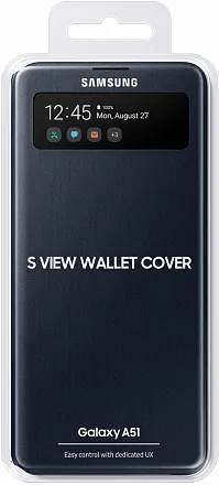Чехол (флип-кейс) Samsung для Samsung Galaxy A51 S View Wallet Cover черный (EF-EA515PBEGRU)