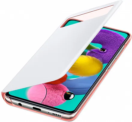 Чехол (флип-кейс) Samsung для Samsung Galaxy A51 S View Wallet Cover белый (EF-EA515PWEGRU)