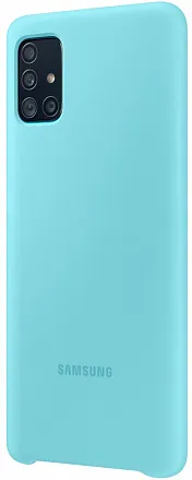 Чехол (клип-кейс) Samsung для Samsung Galaxy A51 Silicone Cover голубой (EF-PA515TLEGRU)